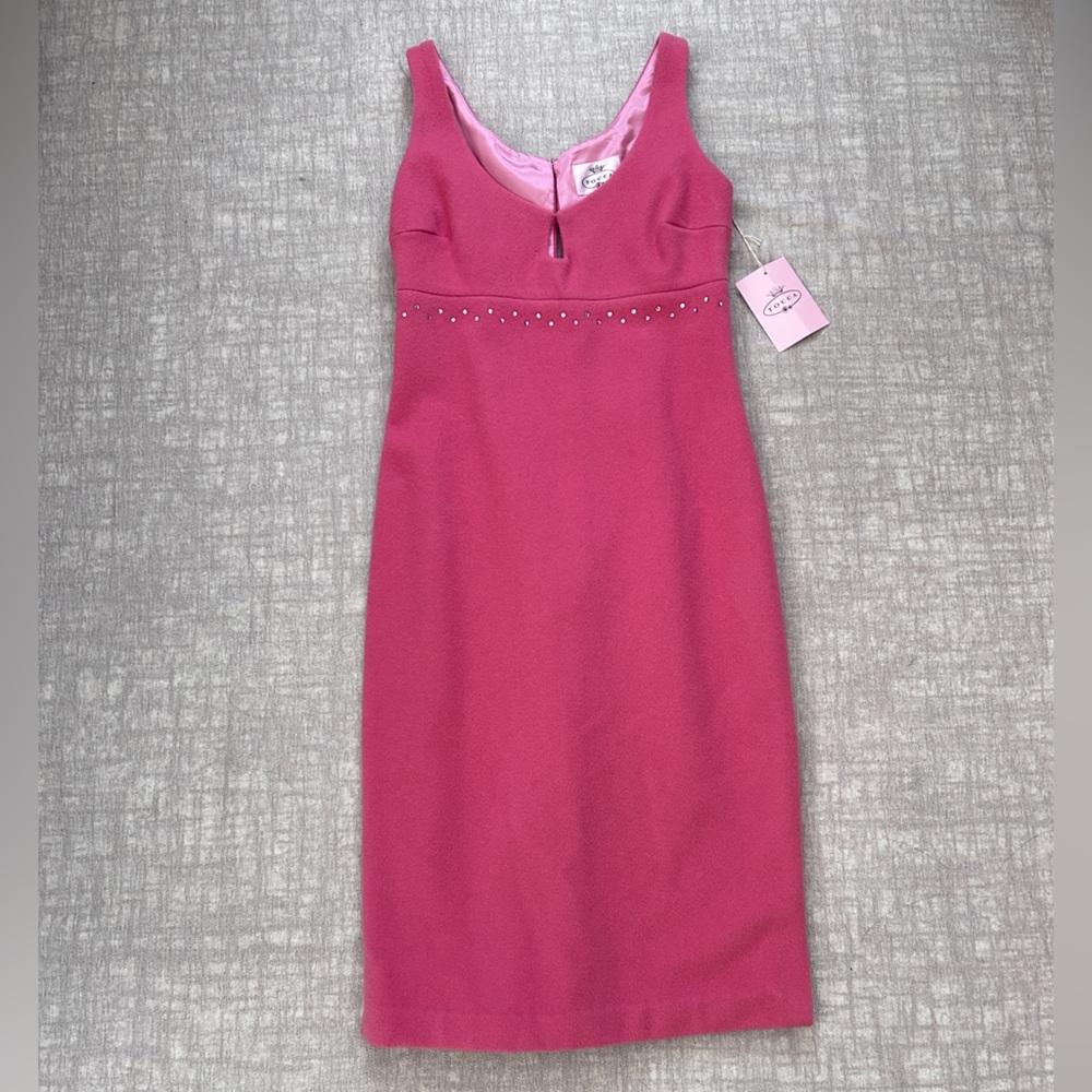 Tocca designer pink midi dress new with tag